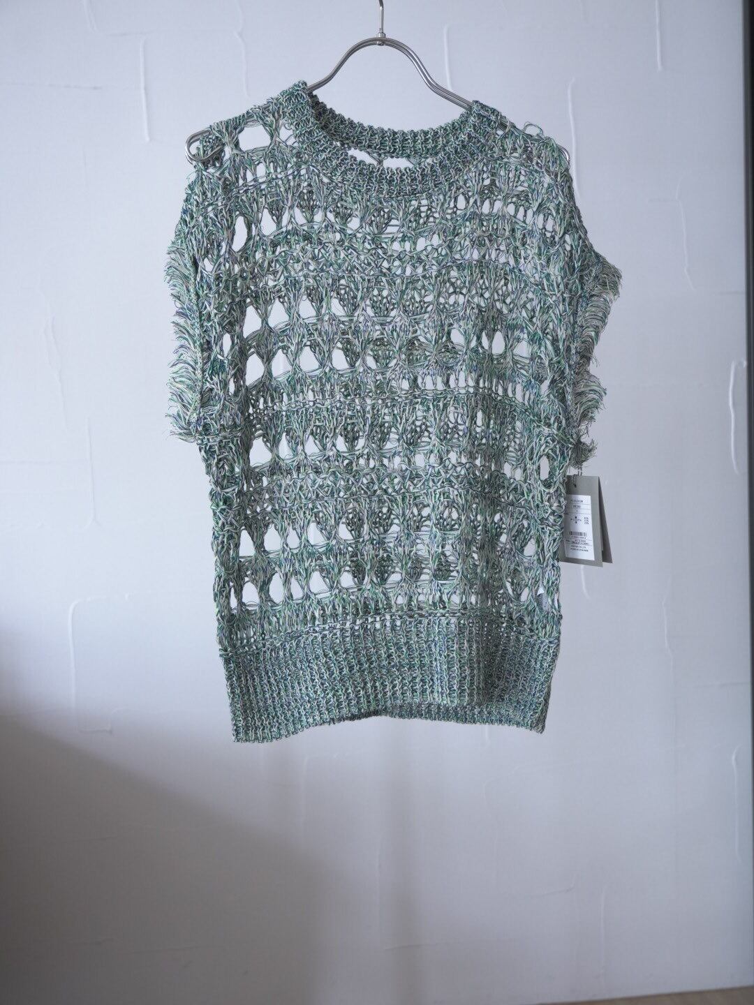 56. PRIORITY /プライオリティ メッシュトップス (P52030SW)col.1グリーン