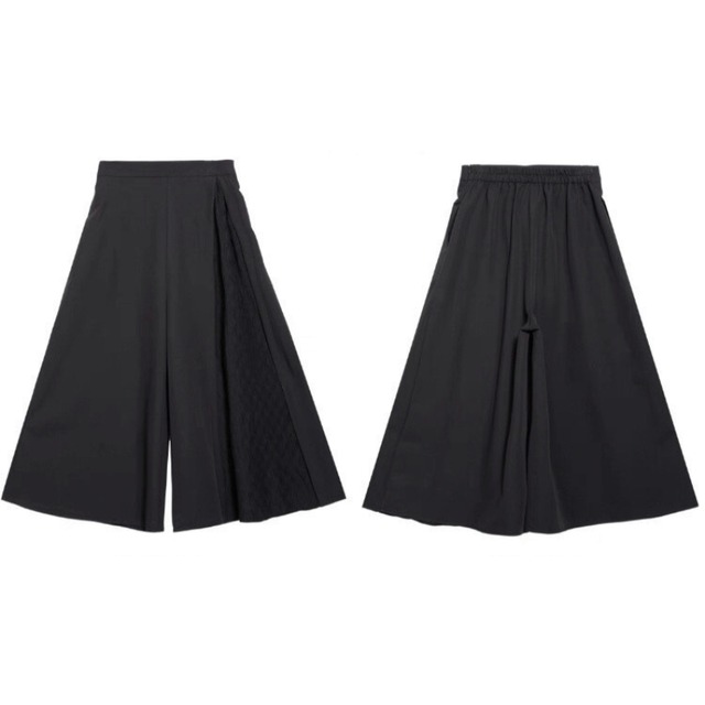 Asymmetric panel wide pants C1247