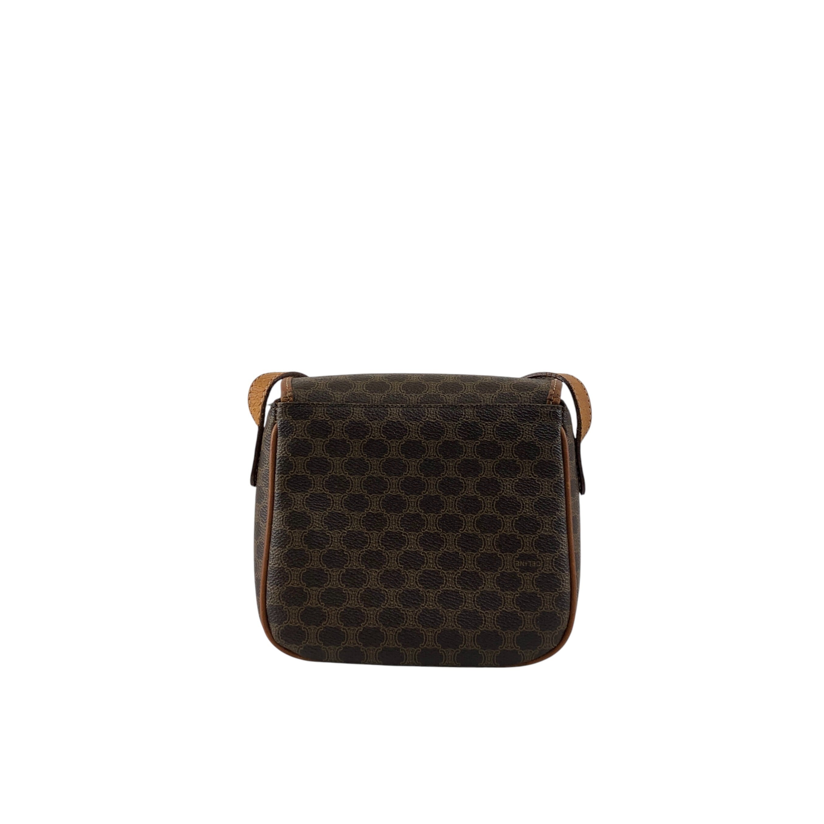 CELINE セリーヌ マカダム ショルダーバッグ ブラウン ホースビット