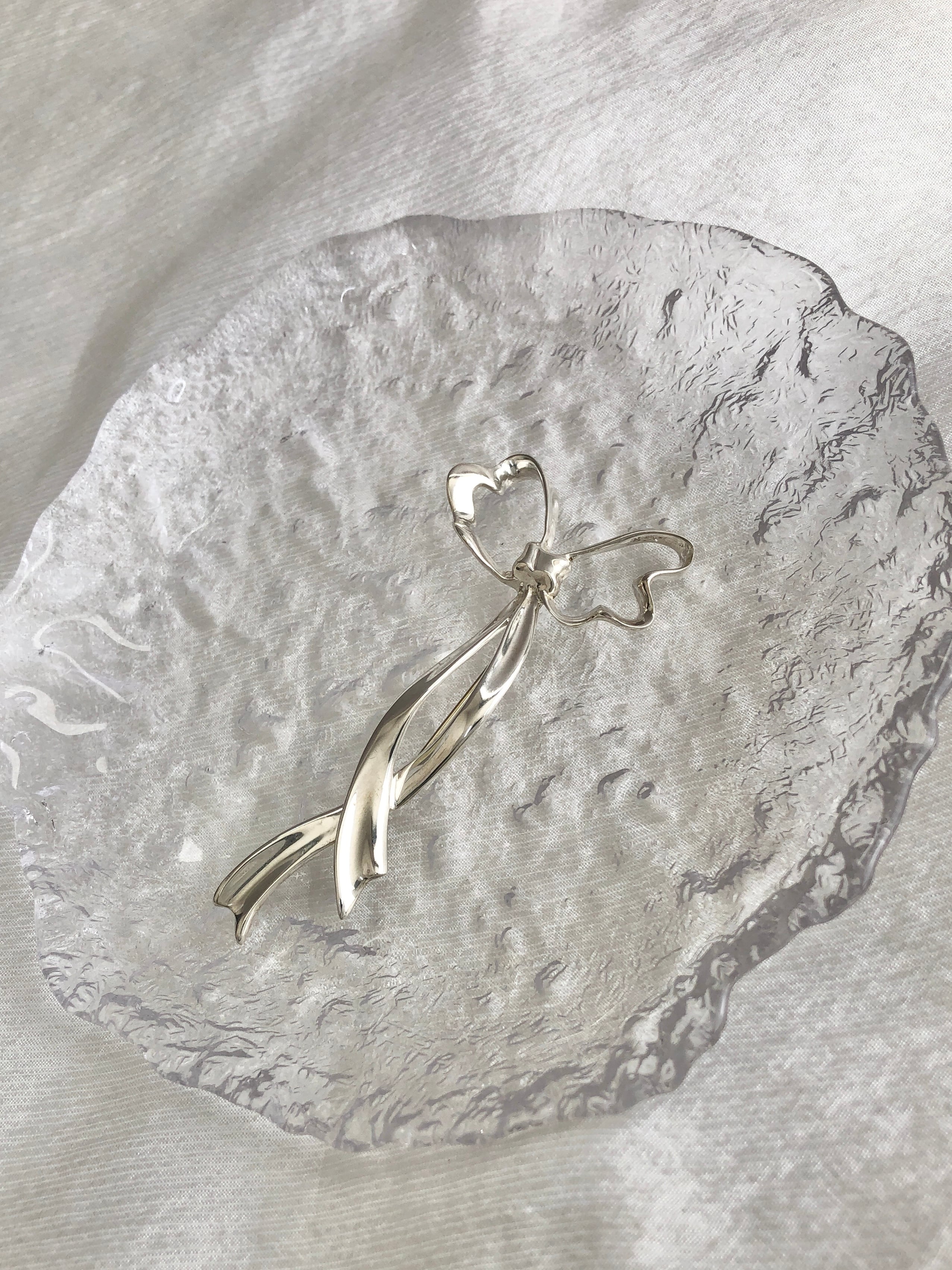 Tiffany & Co. ティファニー ブローチ シルバー リボンモチーフ 925 vintage ヴィンテージ オールド tcufvv