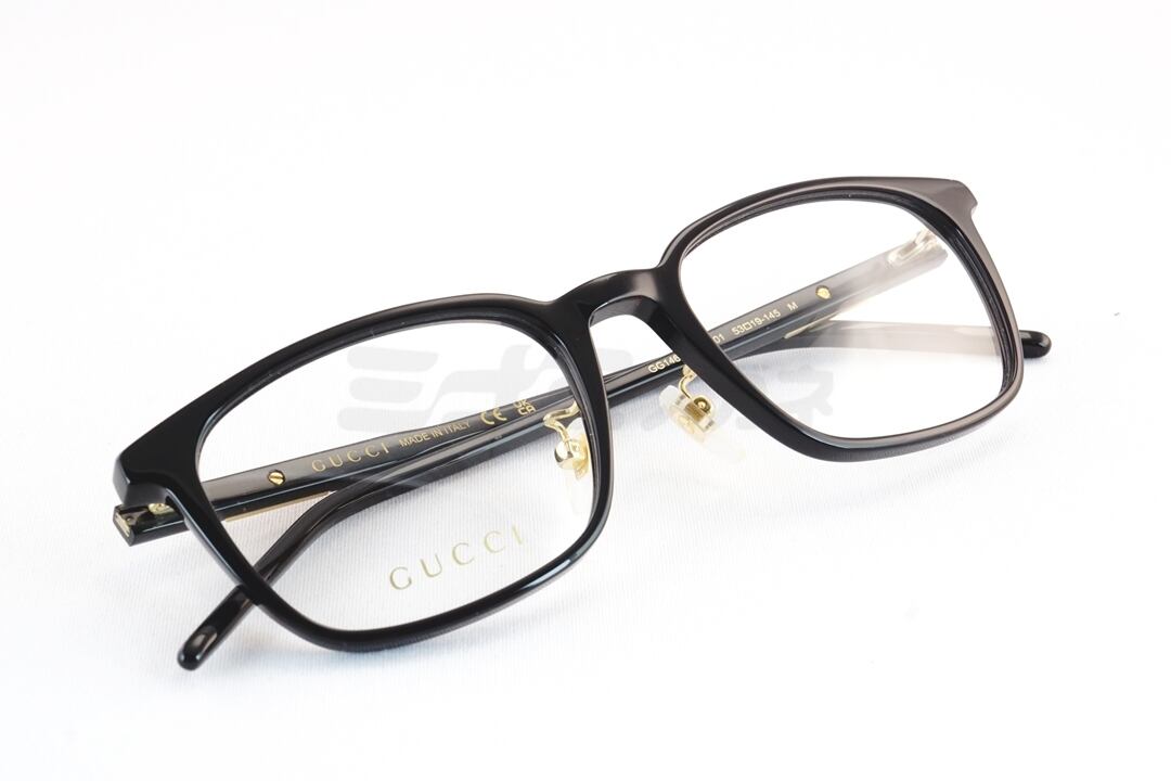 GUCCI メガネ GG1465OA 001 ウェリントン グッチ テキストロゴ ITALY