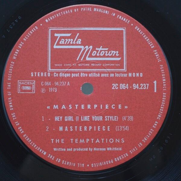 The Temptations / Masterpiece [2C 064 - 94.237, 2C 064-94 237] - 画像3