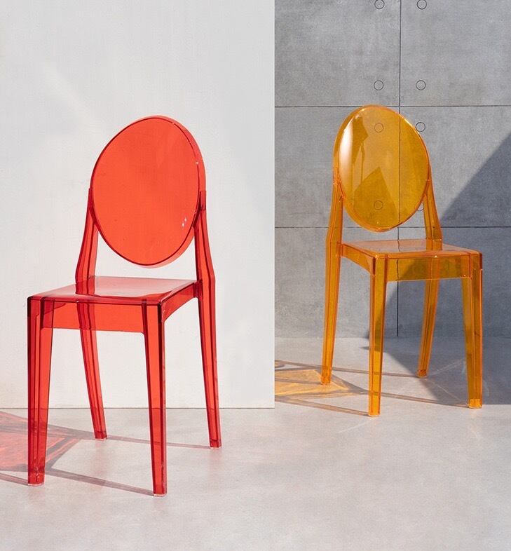 colorful clear chair | The Blue Planet