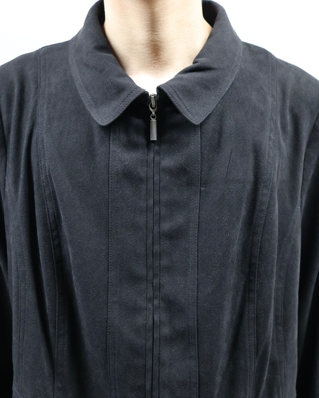 minimal zip up blouson