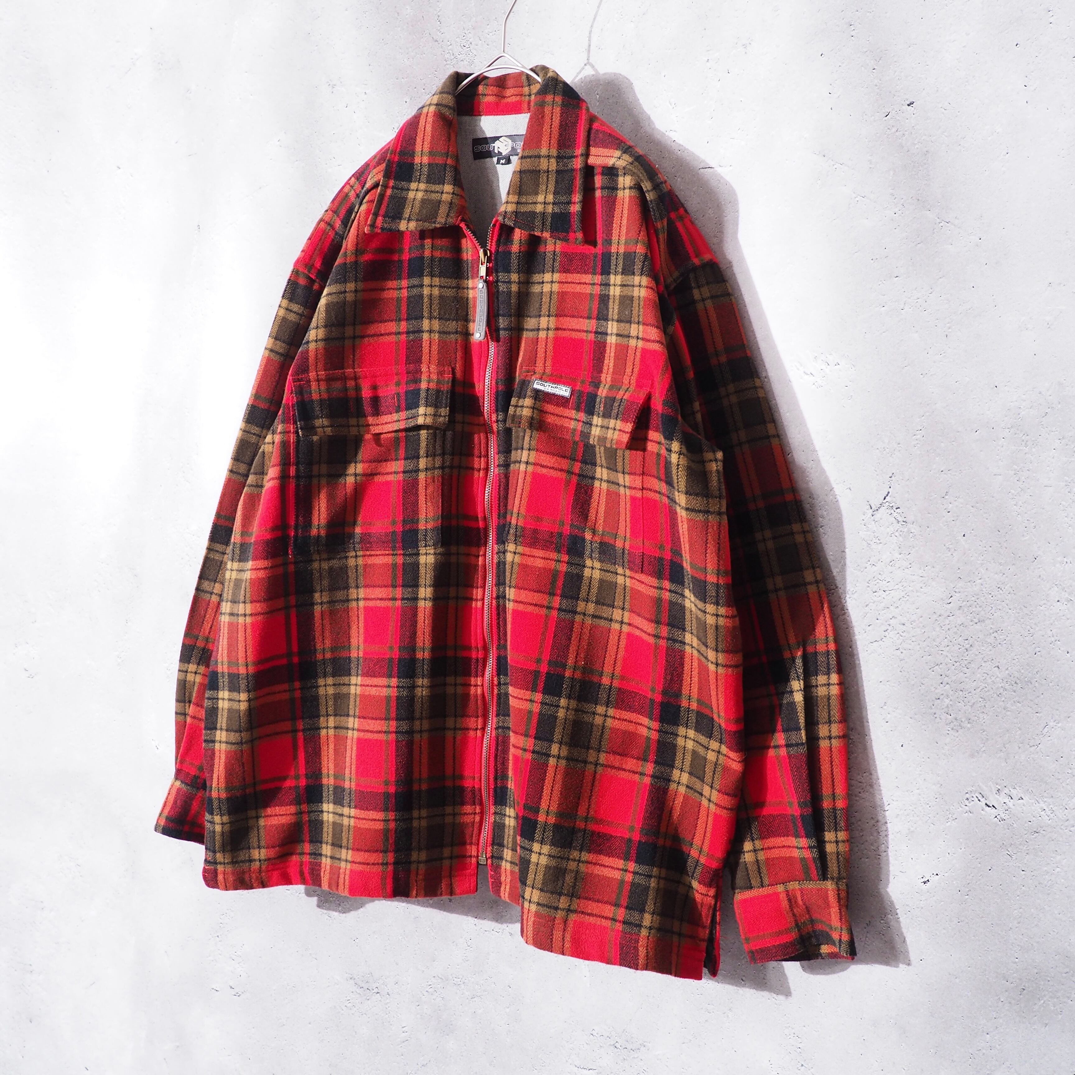 2000s " SOUTHPOLE " Flannel check Full zip shirt jacket