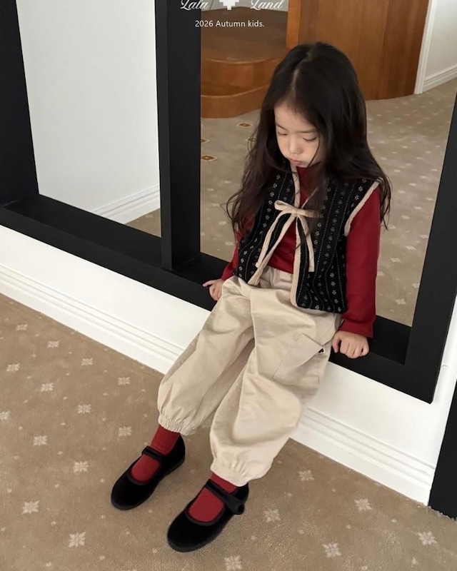 〚予約〛Hippie two-sided vest <kids>
