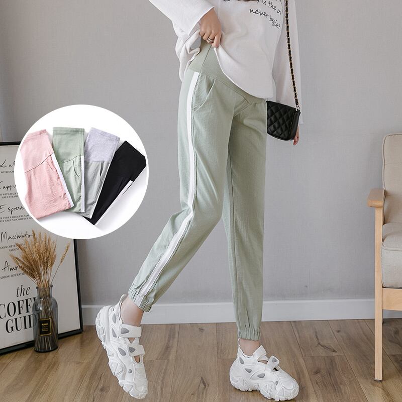 【新作】【送料無料】 3127＃春夏薄いマタニティパンツ9/10伸縮性ウエストベリーパンツ服妊娠中の女性通気性のある妊娠 エラスティック スプリング 春物 サマー 夏物 AL expec471986799503