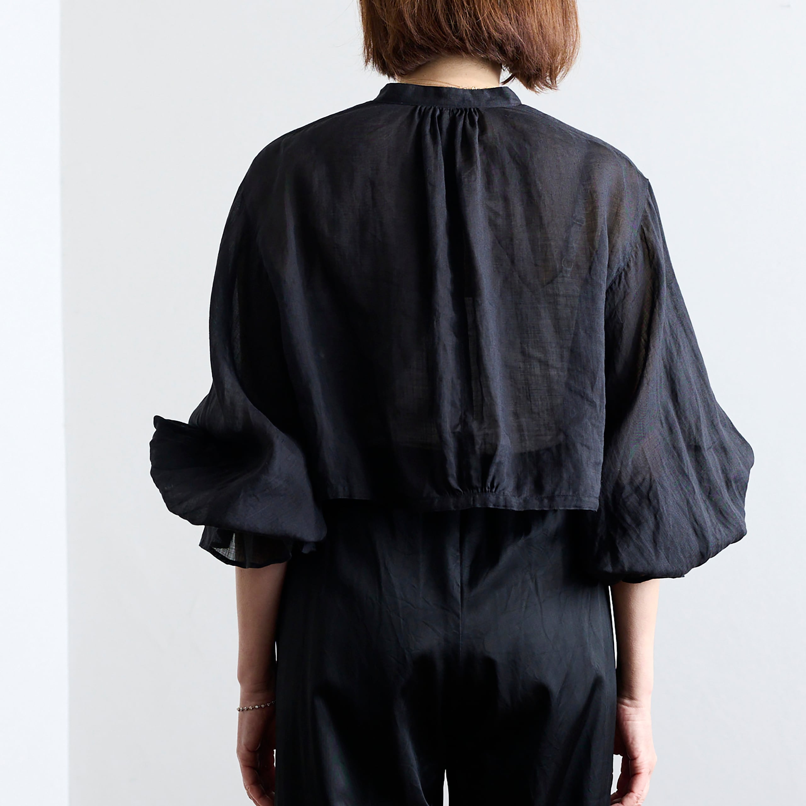 suzuki takayuki スズキタカユキ bishop-sleeve bolero S261-12 black