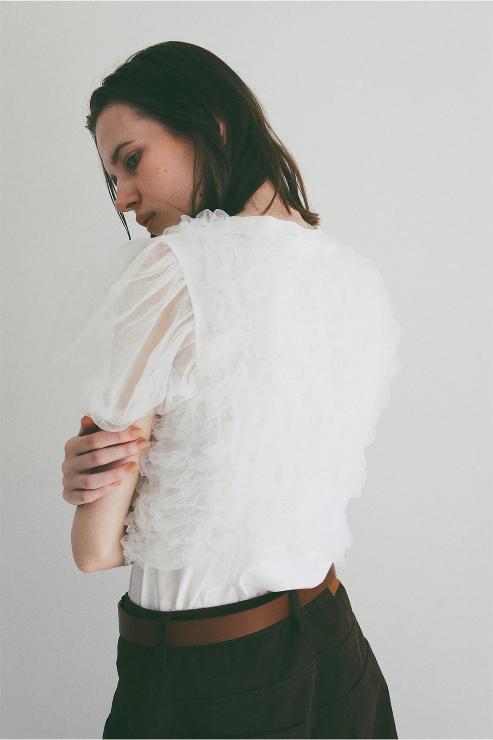 シャツ/ブラウス(半袖/袖なし) TULLE VEST LAYERED TOPS CLANE TULLE VEST LAYERED TOPS | FLICKA ASHIYA