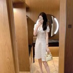 Elegant V-Neck One-Piece Dress