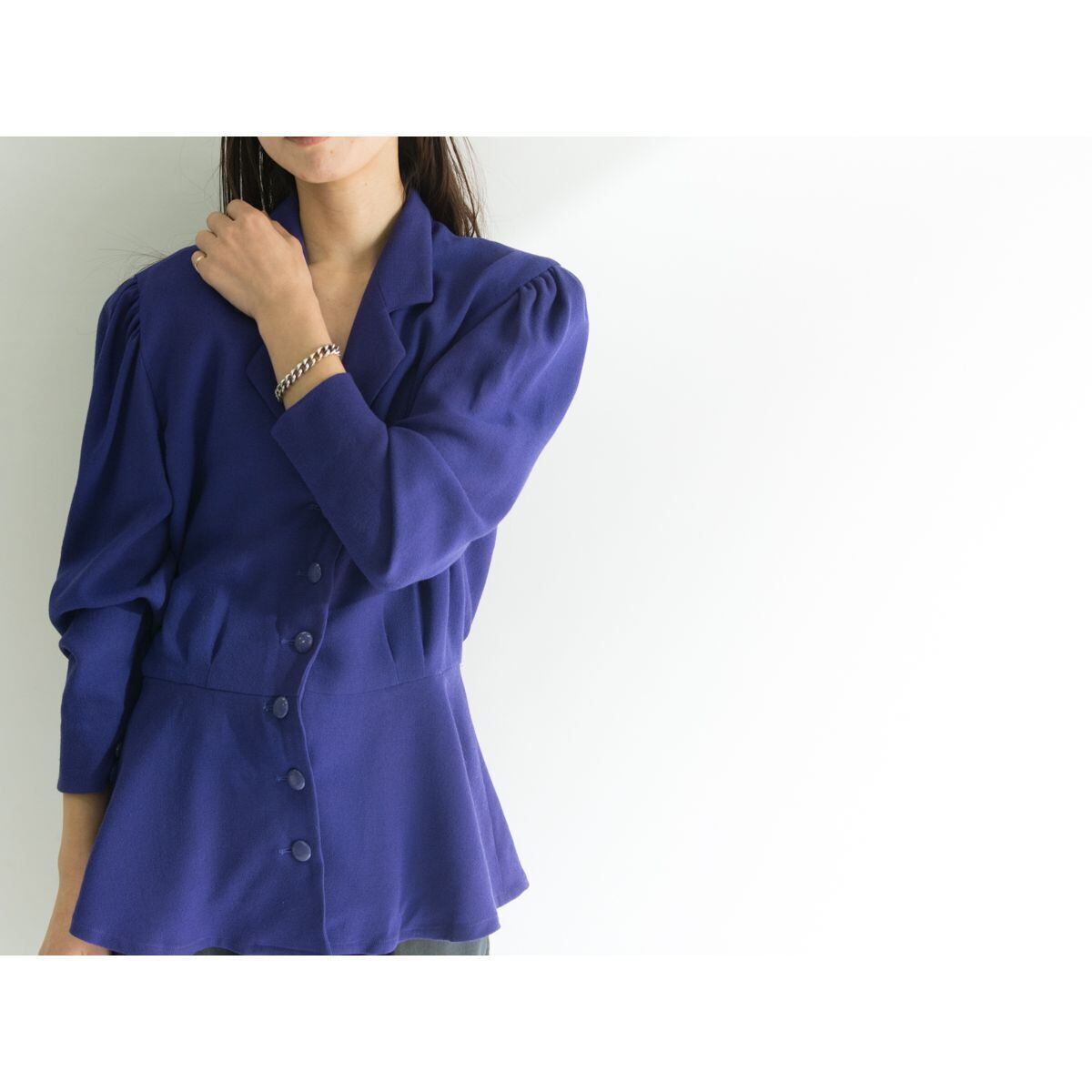 【Guy Laroche】Made in France  peplum jacket（フランス製 ギラロッシュ ウール ジャケット）10a