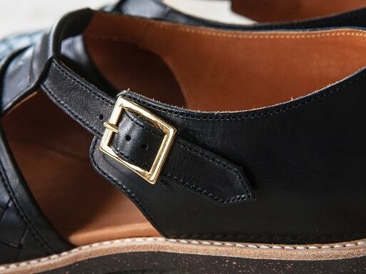 Dapper's(ダッパーズ) ～Classical Horsehide Mesh Sandals BLACK