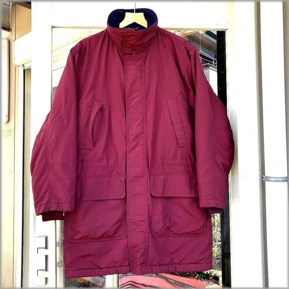 90s ランズエンド ナイロンジャケット ポーラテック USA製 L 古着 ☆ランズエンド LANDS'END 90s ロング丈 ナイロン ジャケット コート