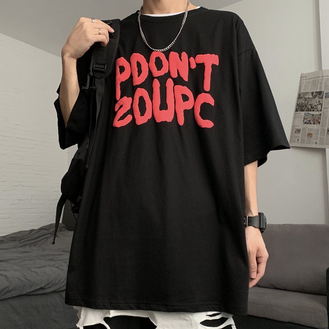 サマースタンダードトップス ルーズブラックTシャツ レディース レトロ 夏物 Brother_is_Style92744271928