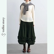 【2color】小さなフリルが揺れるハイネックトップ 《P0288》