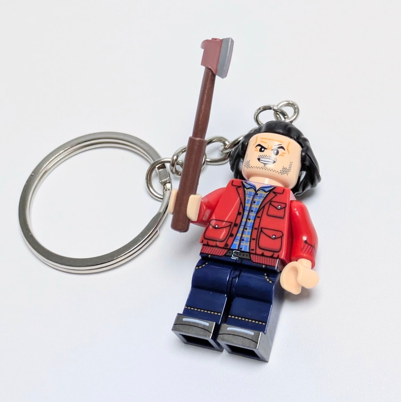 ♧★ブロックフィギュアキーホルダー★【 The Shining / シャイニング 】 『 ジャック・トランス 』ジャック・ニコルソン / スタンリー・キューブリック〚アメリカン雑貨 アメトイ〛