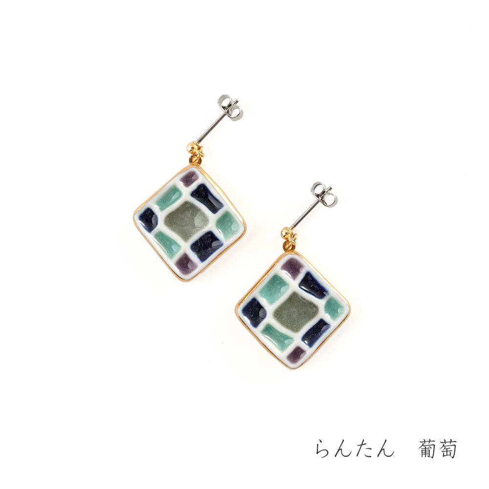 もざいく らんたん（大） ピアス/イヤリング | 七窯社 (nanayosha)