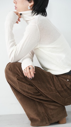 Light wool ribbed turtle(WH)