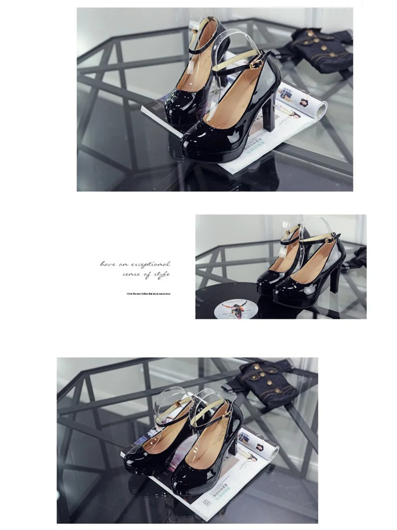 【0287】Ankle Strap High Heels Shoes