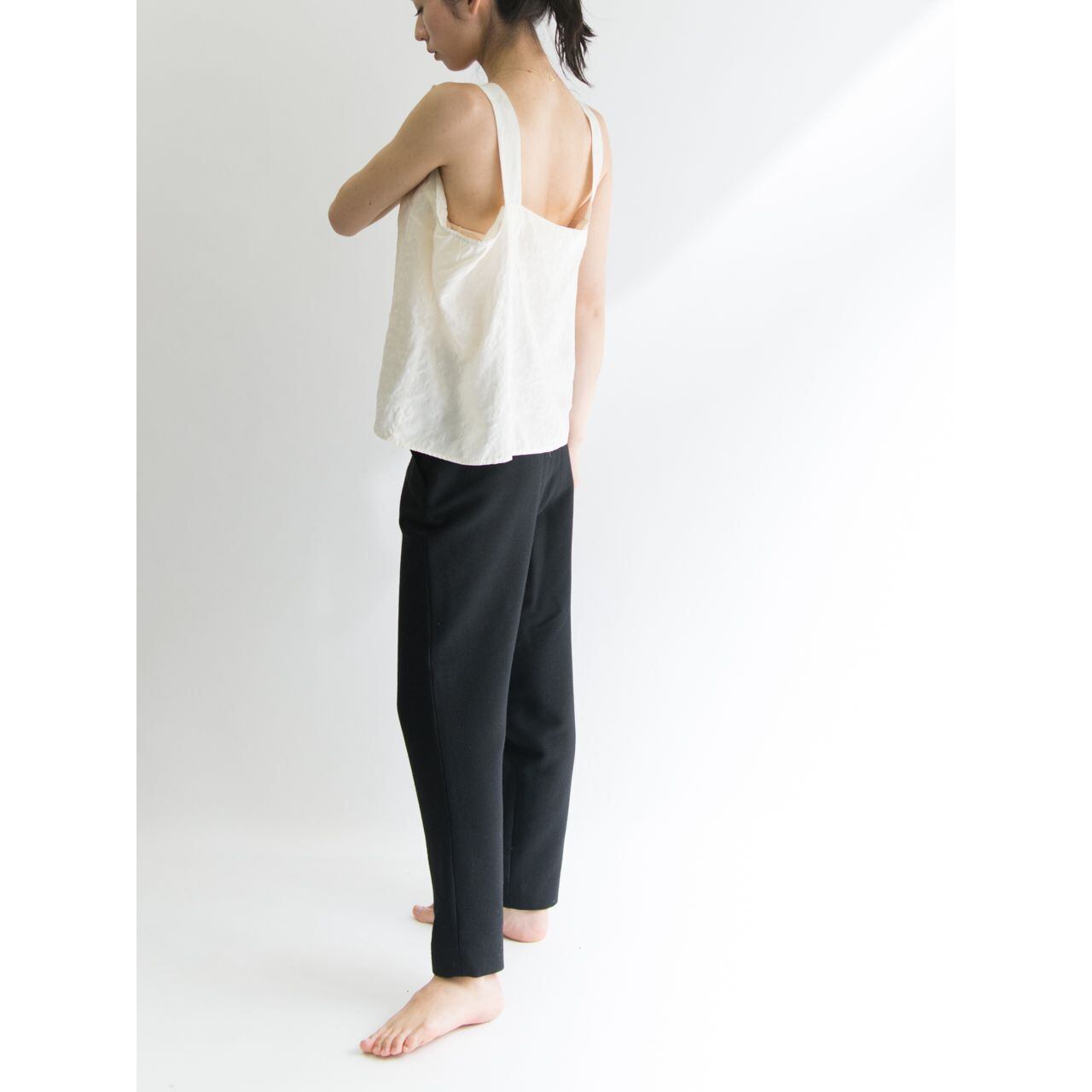 【Made in France】100% silk wide camisole blouse（フランス製 シルク ワイドキャミソールブラウス）2c