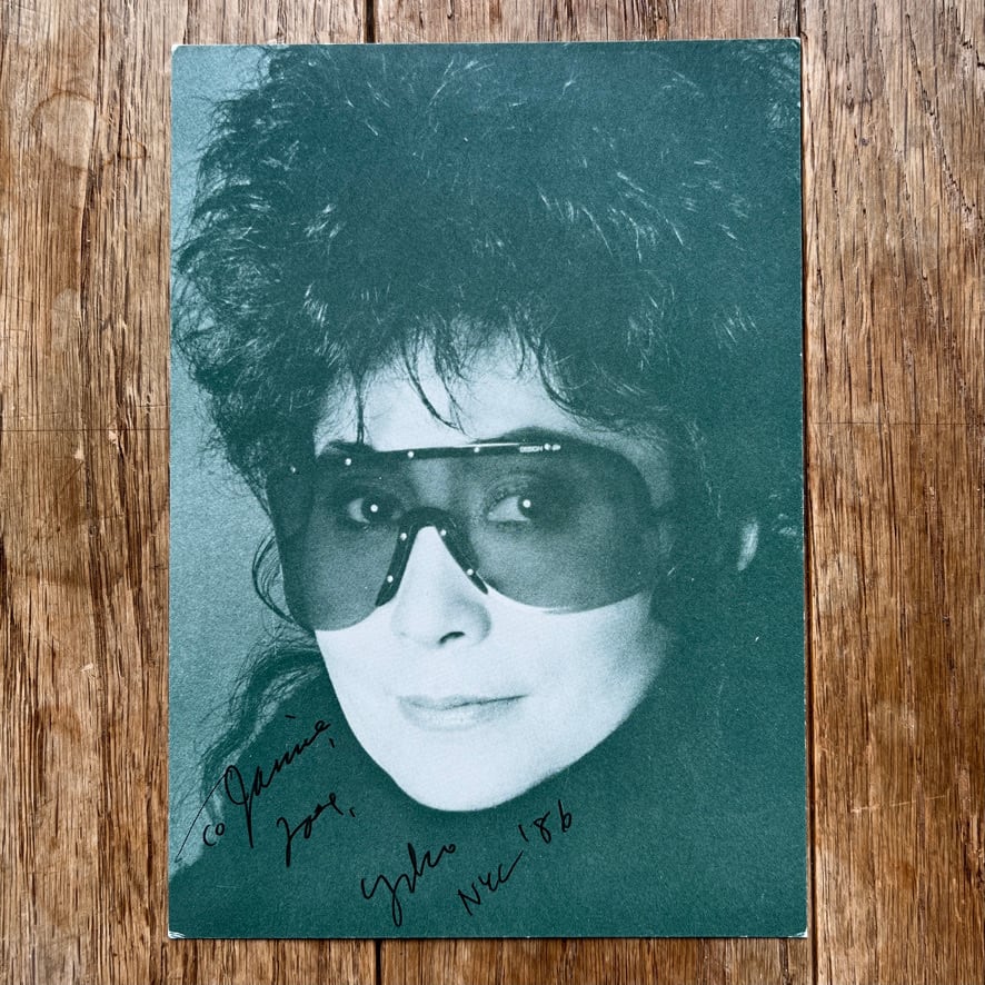 【オートグラフ・エフェメラ】オノ・ヨーコ　YOKO ONO 　1986 　[3100071]