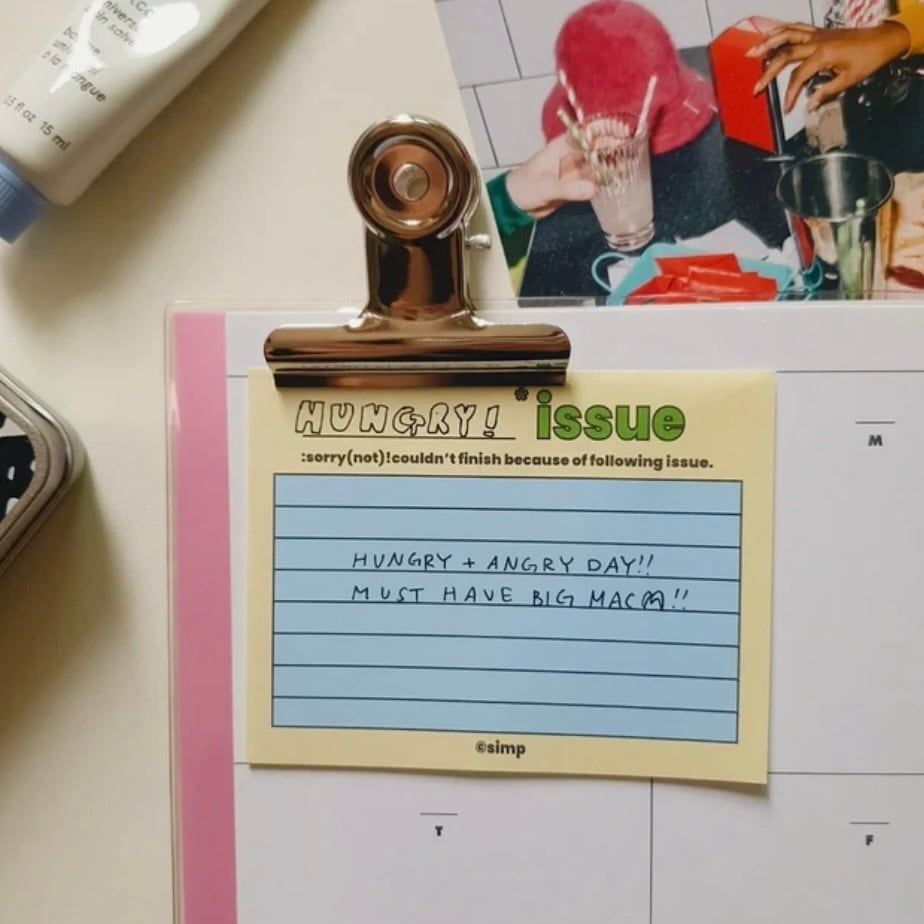 simp】メモ帳 just can't（shit list, issue） | 韓国文具・雑貨