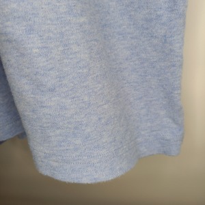 トミーヒルフィガー　ポロシャツ　半袖　オーバーサイズ　刺繍ロゴ　無地　ブルー