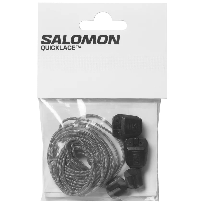 ★子供用 3点セット メンテナンス.HOTWAX済 おまけ付★ salomon SALOMON（サロモン）QUICKLACE KIT Ftw Silver / Black / Black