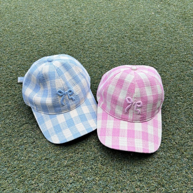 【3/31 21:00~】GINGHAM CHECK RIBBON CAP