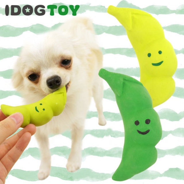 iDog ラテックスTOY さやえんどう ライトグリーン/グリーン