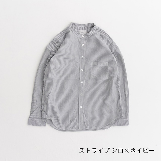 リネン RINEN 80/2ダウンプルーフ スタンドカラーシャツ(R35001)全3色