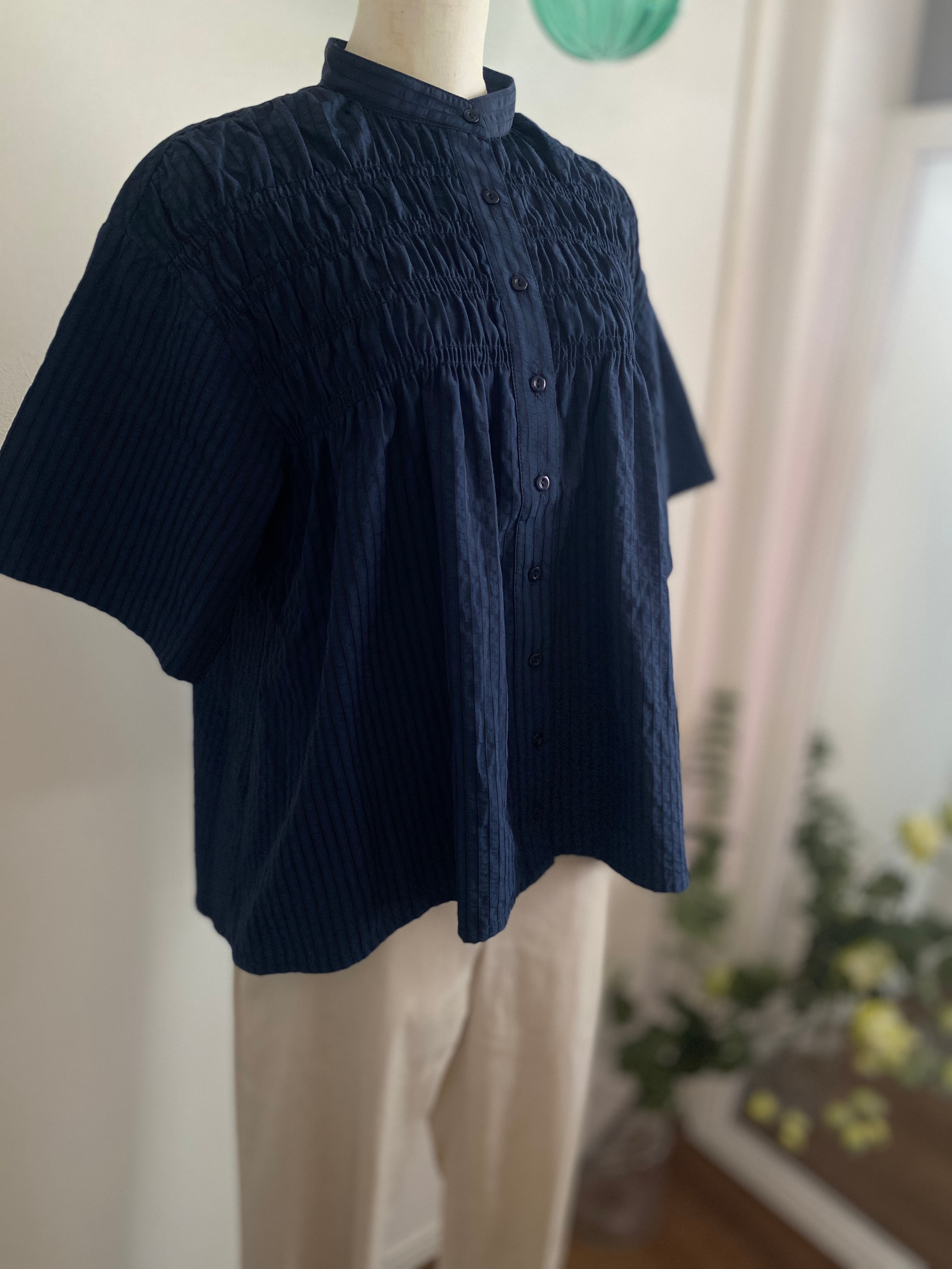 【SELECT】シャーリング半袖シャツ