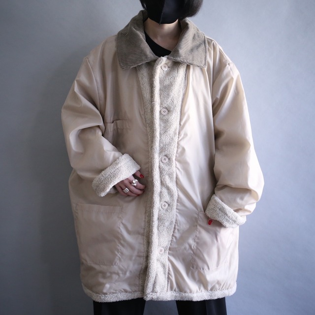 "reversible" boa fleece × shakashaka XXX over silhouette jacket coat