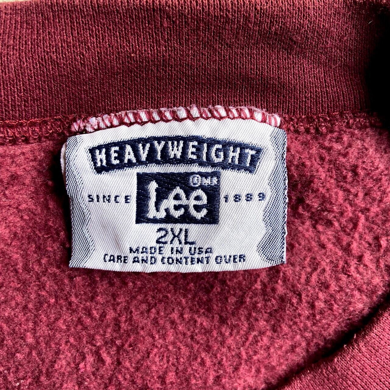 Lee リー トレーナー 赤 ワンポイント 刺繍 胸 ポイント