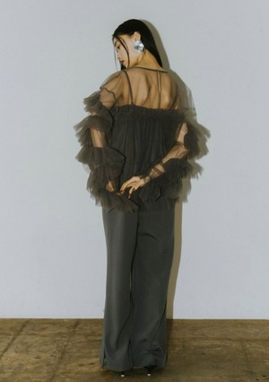 Decorative Tulle Tops / CHARCOAL