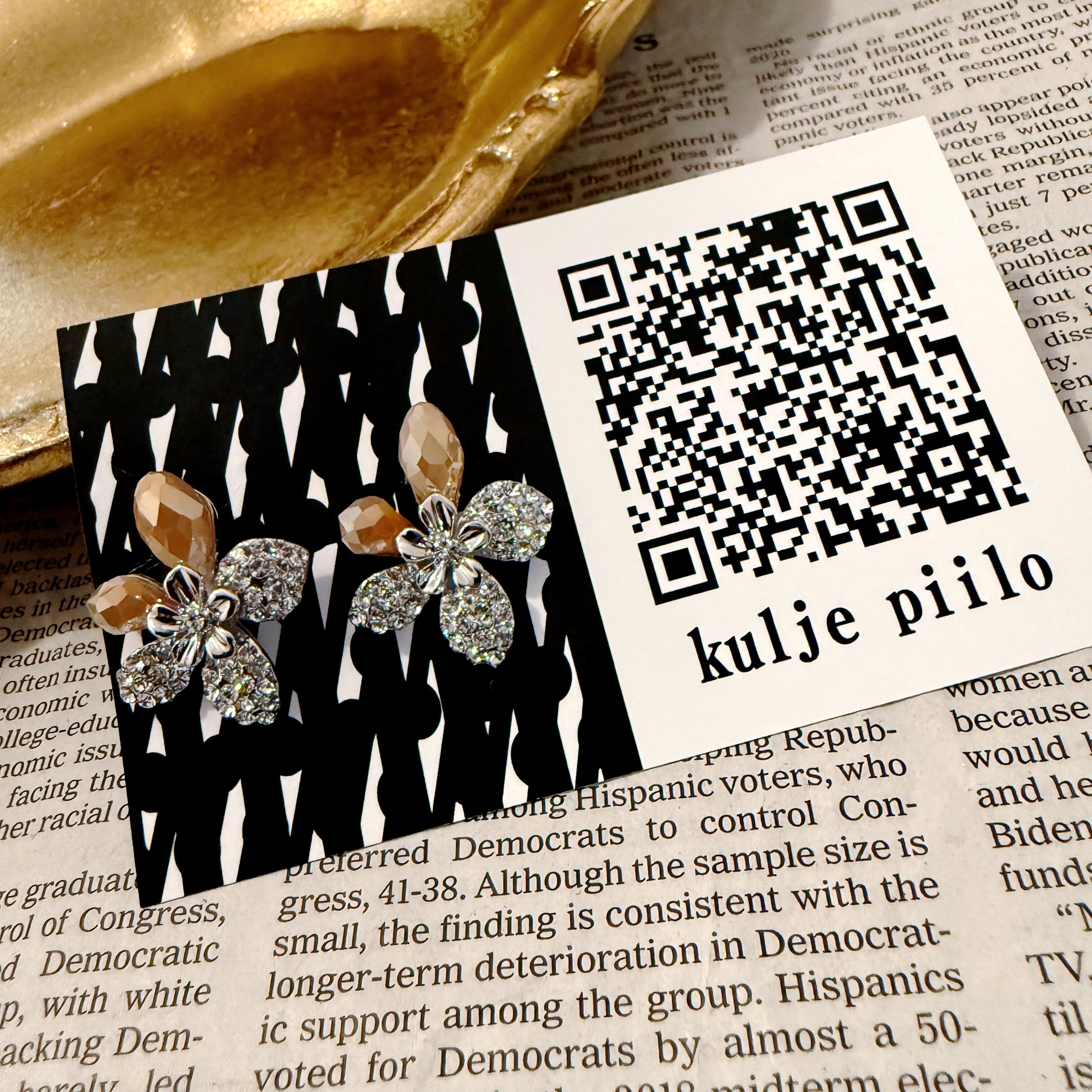 お花デザインピアス/ブリエ ドゥ ミル フ 02