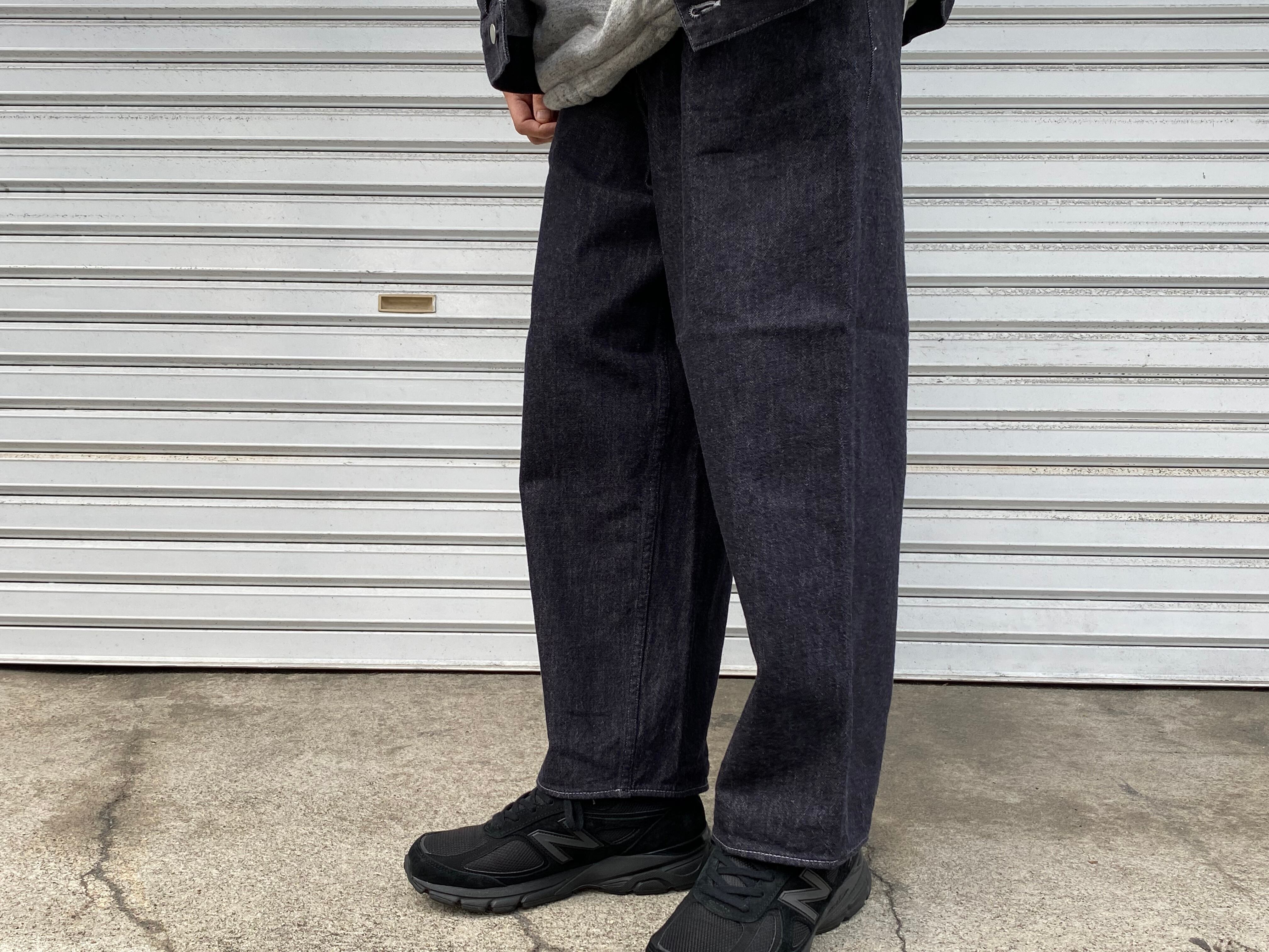 GRAPHPAPER COLORFAST DENIM TWO TUCK PANTS INDIGO 1 80KJ0512  