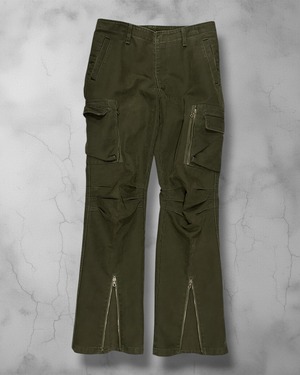 00’s Archive wjk Articulated Flare Cargo Pants riri-zip