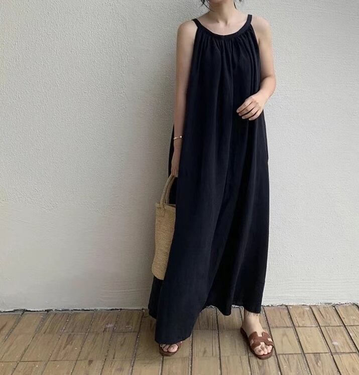 コットン　マキシワンピース　AJ22263-268