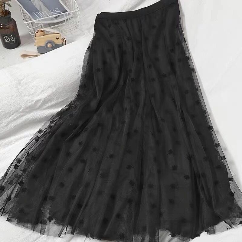 クローバードット チュールスカート　AJ11394-1692