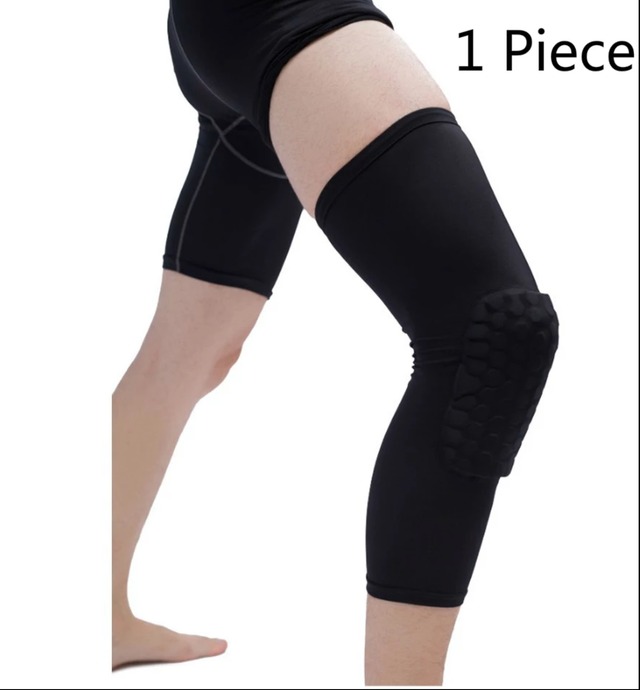 バスケ Nba スポーツ 膝サポーター レッグスリーブ 衝撃吸収パット ハニカム バスケ用品bag