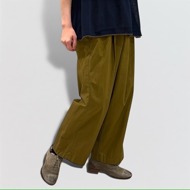 nume コットン ワイド ストレート パンツ