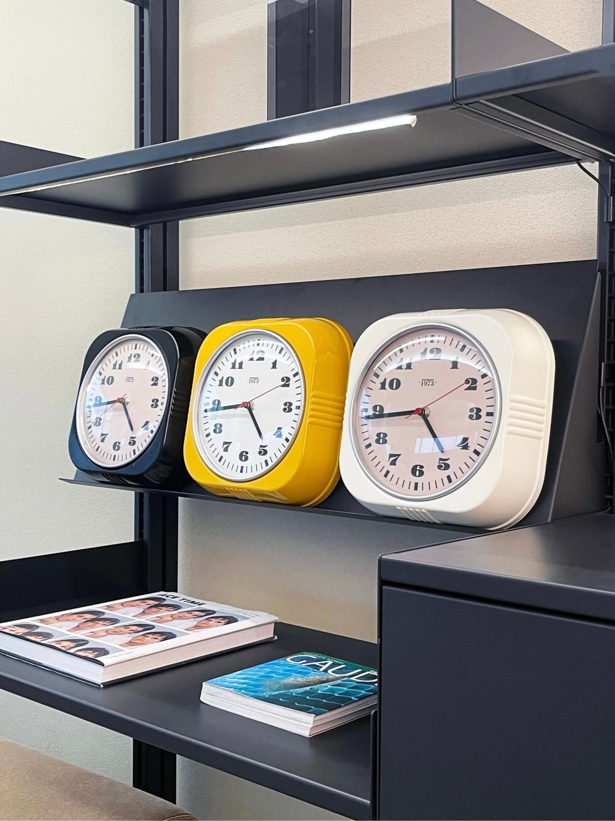 1973 retro square clock 3colors / レトロ スクエア クロック