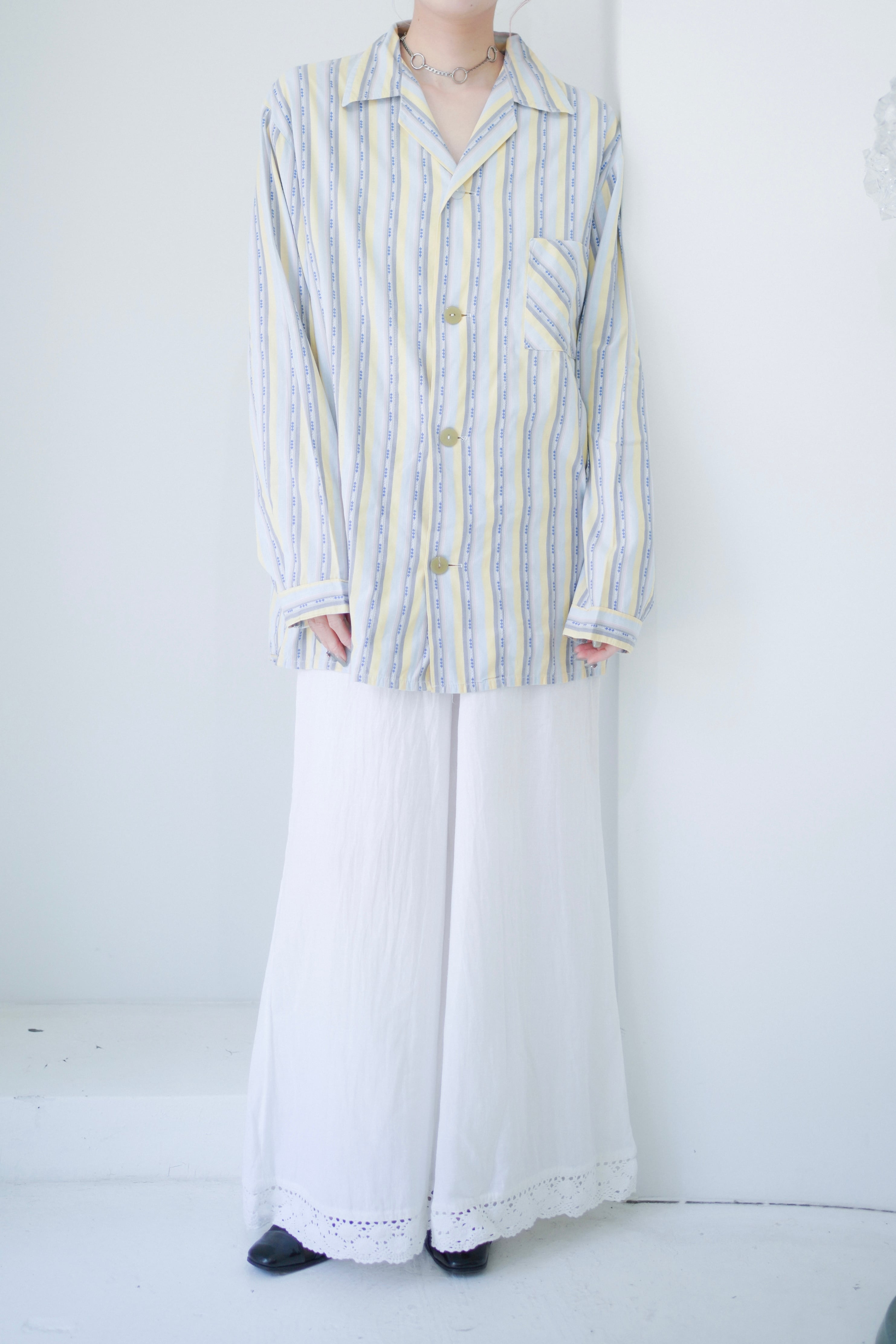 white lace linen easy pants