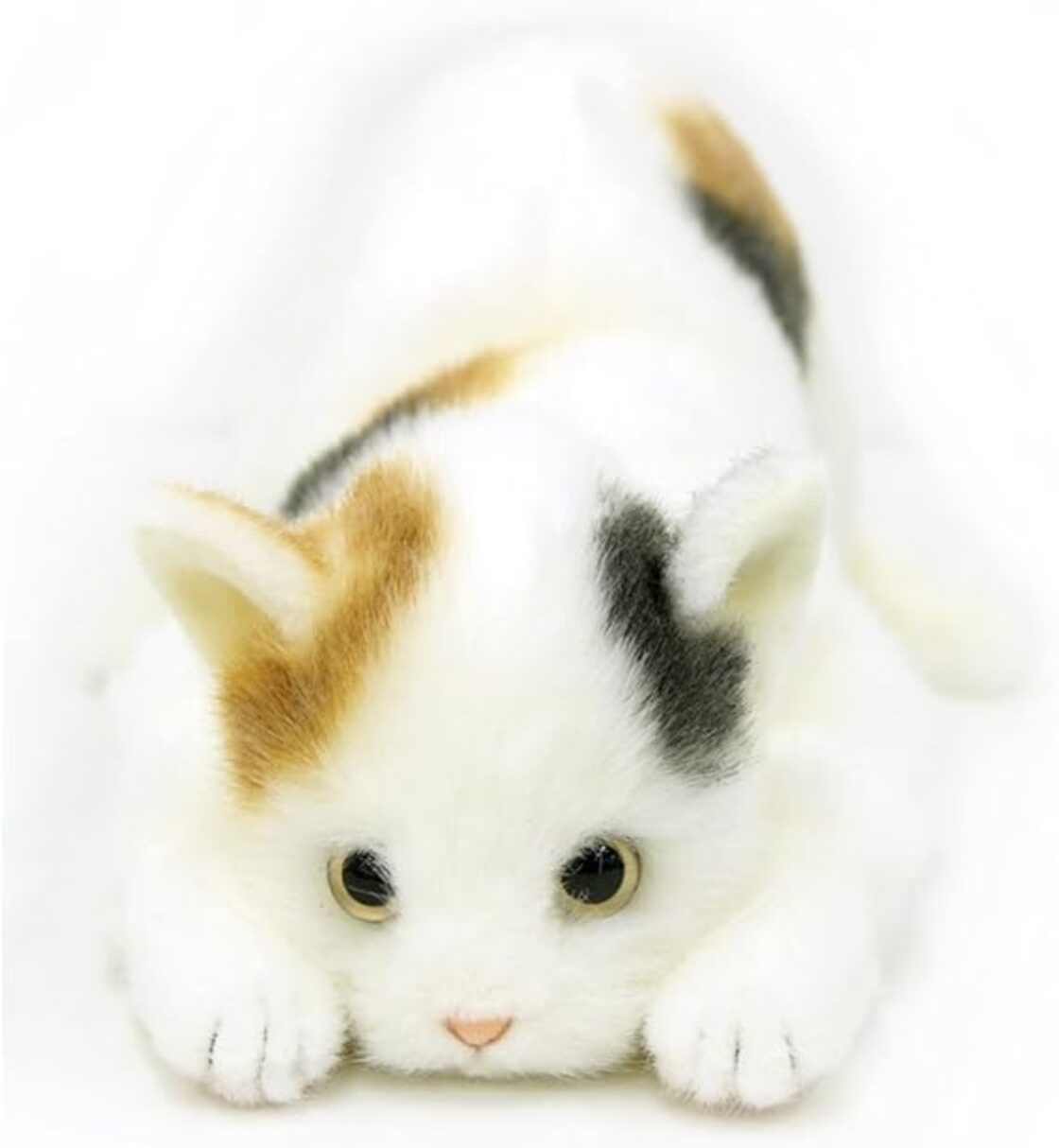 日本製 リアルな猫のぬいぐるみ 58cm (ミケネコL目明き) | Pay ID 