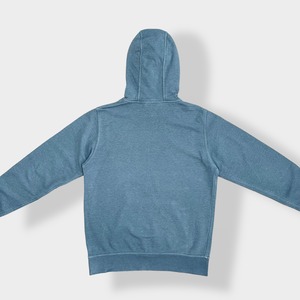 【THE NORTH FACE】ロゴ プリント パーカー プルオーバー スウェット フーディー hoodie アウトドア M ノースフェイス グリーン系 くすみカラー us古着