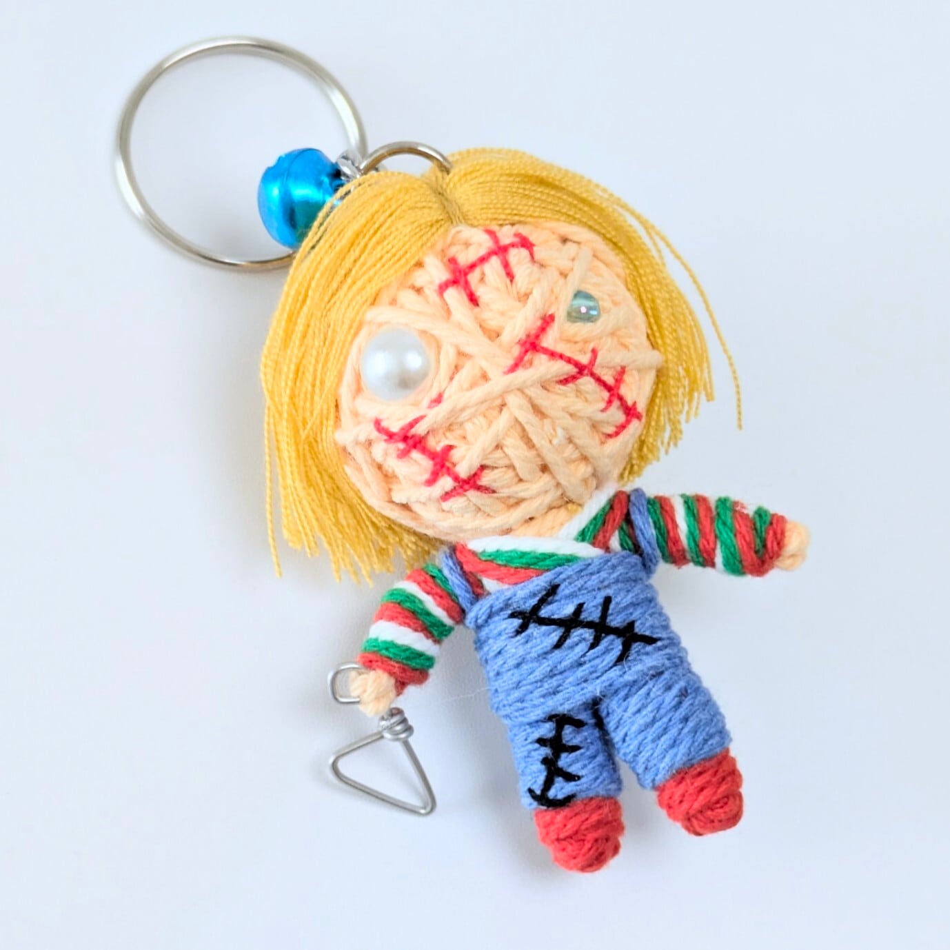 【 CHUCKY ( チャッキー ) 「チャイルドプレイ」 】 Voodoo doll KeyHolder / ブードゥー人形 / 身代わり人形 /お守り人形  〚アメリカン雑貨 アメトイ〛