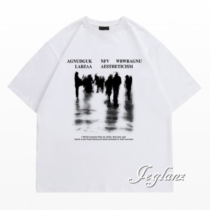 6色 ヴィンテージ グラフィック ロゴ 半袖 Tシャツ ユニセックス(MC657)ρ