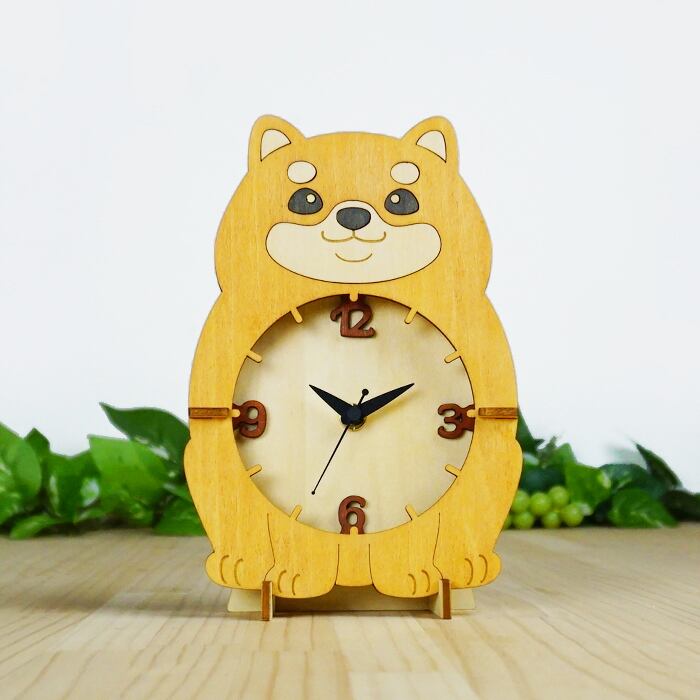 柴犬」木製置き掛け時計 | minowplus