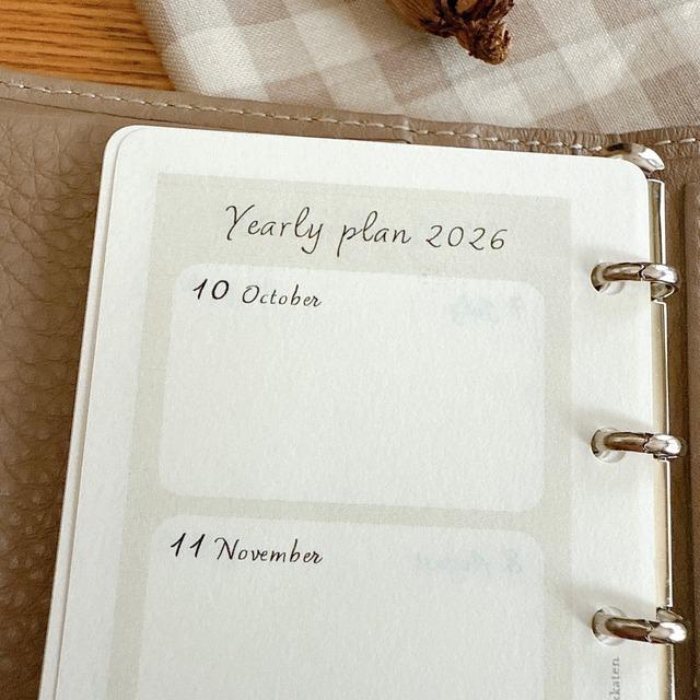 マイクロ5サイズ/2026年イヤープランリフィル